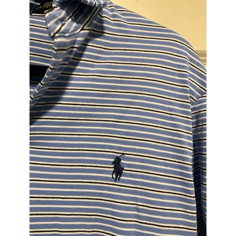 Blue striped Polo Ralph Lauren Classic Fit Polo Shirt Large